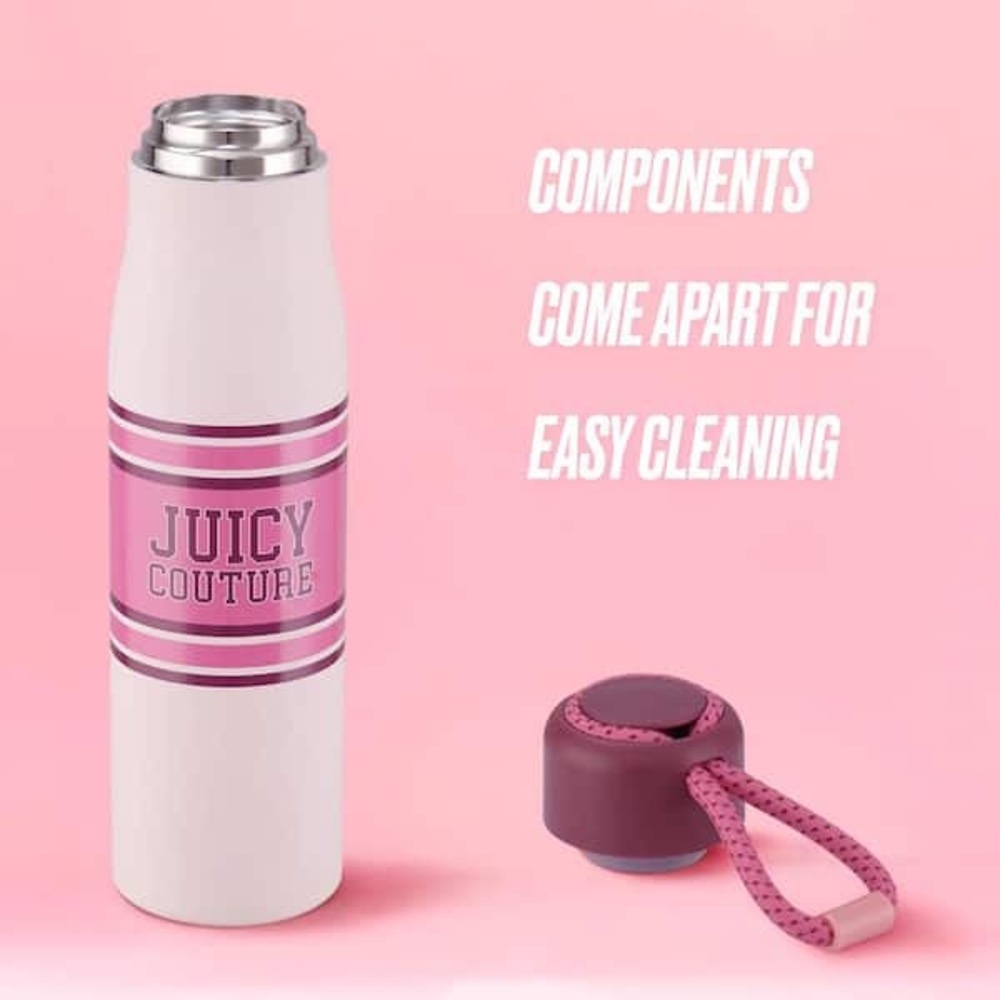 JUICY COUTURE Pink and White Water Bottle - Picture 2 of 5